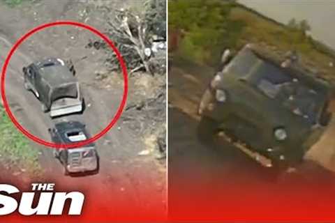 Ukrainian FPV drone strikes destroy nearby enemy targets with precision
