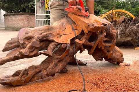 Amazing Extremely Creative Woodworking You've Surprise Discarded Wood Stumps // Art Outdoor Table