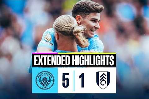 EXTENDED HIGHLIGHTS | Man City 5-1 Fulham | Haaland nets 7th City hat-trick