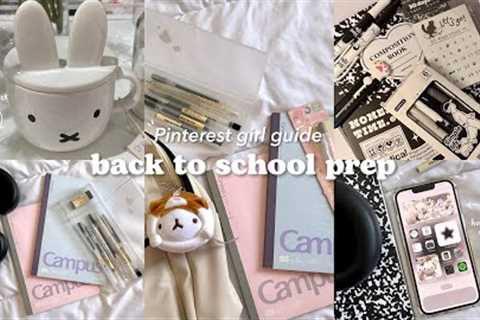 Pinterest girl back to school guide📓🎧shopping, school supplies haul, packing bag and more