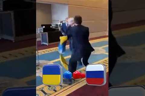 Viral video of Ukraine and Russian Officials Fighting in Turkey'
