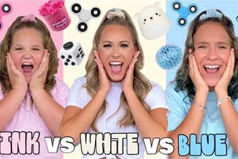 PINK 🌸👛 VS WHITE 🤍🦢 VS BLUE 💎 SHOPPING CHALLENGE!