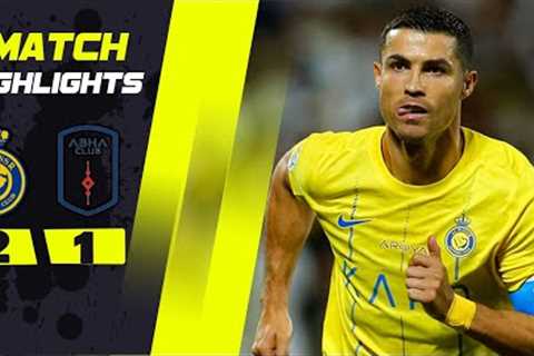 Cristiano Ronaldo Unbelievable Free-Kick Goal | Al Nassr vs Abha 2-1 - Highlights &amp; Goals - 2023