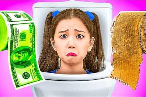 RICH VS POOR BATHROOM GADGETS🛁🧼 Must-Have Hacks and DIY Crafts That Will Save Your Day✨ by YOWZA