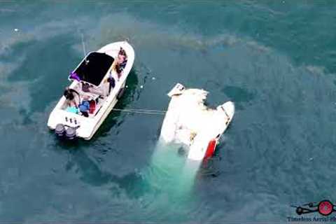 Dirty Money Race Boat Took A Hard Dive Into A Wave On Sundays Race 4K Drone Footage
