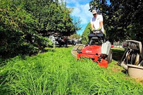 Lawn Guy Left Elderly Couple Without WARNING | Let's RESTORE Their Lawn To Perfection!