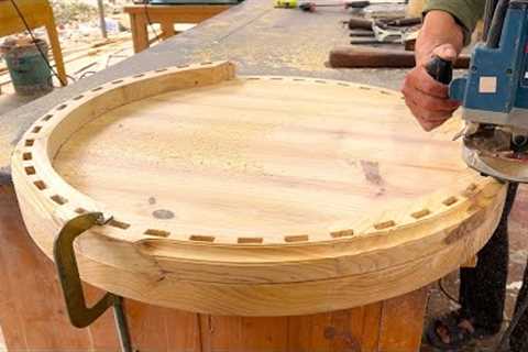 Woodworking Crafts Hands Always Creative Wonderful // Beautiful Wooden Unique Tea Table Design Ideas