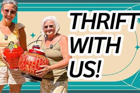 Thrift Shopping at Estate and Garage Sales for Vintage and Antiques - Thrift With Us - #shopping