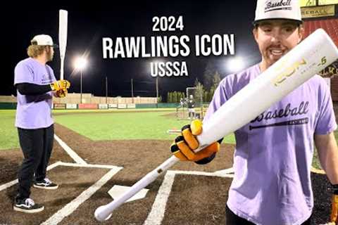Hitting with the 2024 RAWLINGS ICON | USSSA Baseball Bat Review