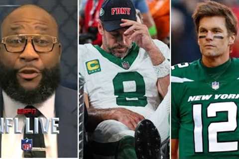 NFL LIVE | Marcus Spears: I'm wants NY Jets to call Tom Brady to replace Aaron Rodgers as Jets QB