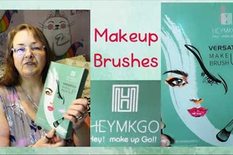 HEYMKGO Versatile Makeup Brushes ~ 15 piece set in Velvety bag ~ Unboxing &amp; Review
