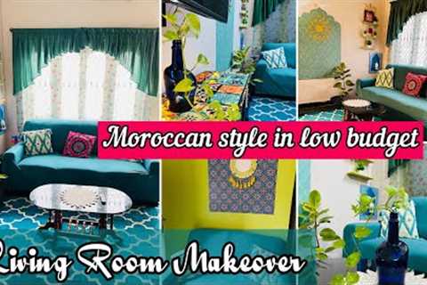 Indian Living Room Makeover in low budget|DIY living room makeover in moroccan style