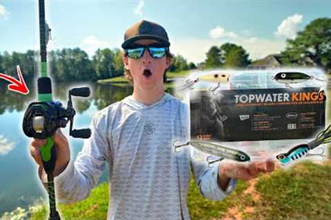 Fishing With A OLD SCHOOL Topwater Kings Kit (Crazy Eats)