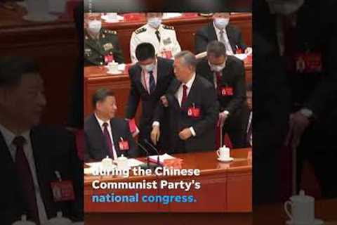 Former Chinese President Hu Jintao removed from Communist Party congress | USA TODAY #Shorts
