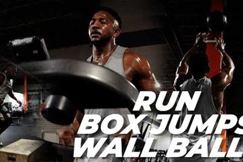 CrossFit Workout: Run, Wall Ball, Box Jump