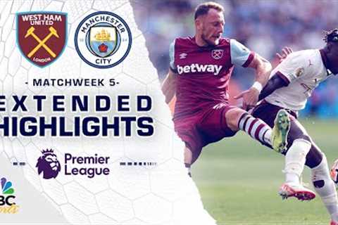 West Ham United v. Manchester City | PREMIER LEAGUE HIGHLIGHTS | 9/16/2023 | NBC Sports