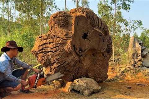 Woodworking Factory, Cutting Sawmill Machines // The Process Turning Giant Tree Stump Into Big Table