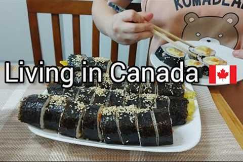 Daily Life Living in Canada| Grocery shopping | Kimbap | Vietnamese lemongrass pork