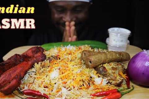 Mukbang Asmr Chicken &amp; Mutton Biryani,Chicken Tikka,Sheek Kebab.Indian Food Mukbang