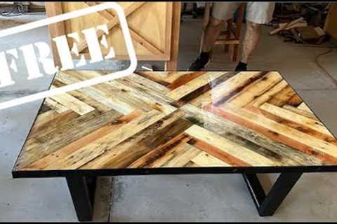 Turning Free Pallets Into A Table (Pallet Wood Project)