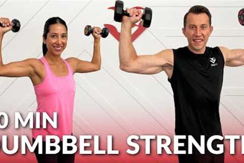 Dumbbell Full Body Workout Strength Training at Home for Women &amp; Men - Total Body with Weights
