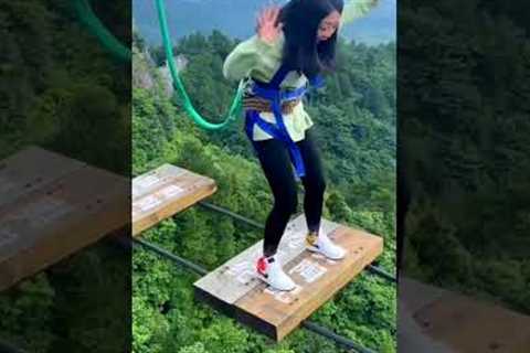 OMG😱The safety rope must be strong ||Funny Fail - bungee jumping - Funny Rope Diving Video