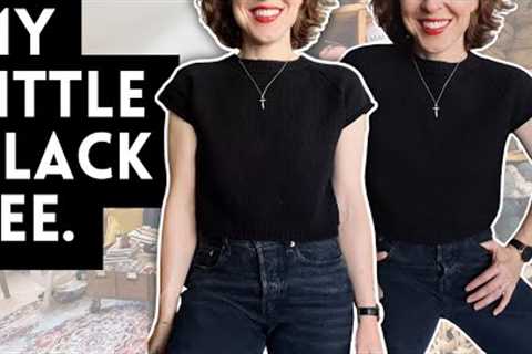 My LITTLE BLACK TEE &amp; thoughts on CONTIGUOUS KNITTING 🖤 #knittingpodcast