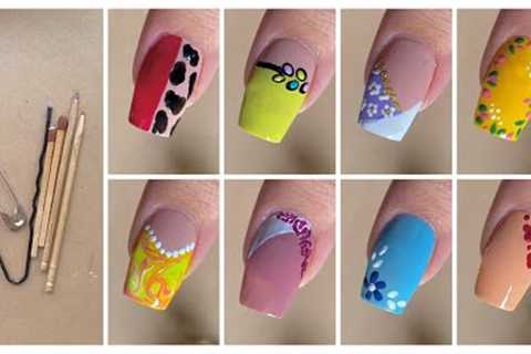 Easy nail art designs with household items || Best new nail designs for beginners