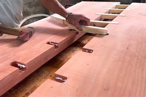 Making An Extremely Big Table from Monolithic &amp; Rare Hardwood // Dining Table Created With..