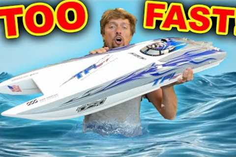 Giant RC Boat is supposed to go 120mph but...