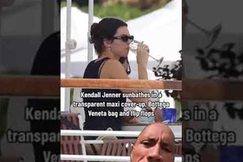 Kendall Jenner sunbathes in a transparent maxi cover up #celebrities   #celebrity #shorts