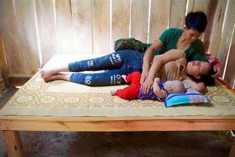 making wooden beds, the whole family lives happily on the farm, survival skills