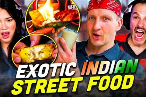Exotic Indian Street Food Tour | Crazy FLAMING FIRE PAAN Reaction! | Best Ever Food Review Show