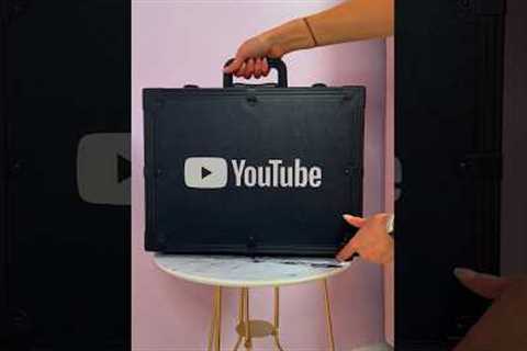 [ASMR] UNBOXING MY *DIAMOND* 10M YOUTUBE PLAY BUTTON!!😭💎✨ (ON MY BIRTHDAY!!🥹) #Shorts