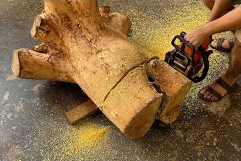 The Art Of A Master Carpenter // Unique Table And Chair Design From Tree Stumps
