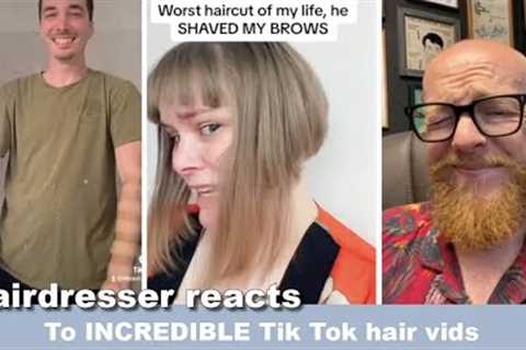 Hairdresser reacts to incredible tik tok hair vids !!! #hairfail