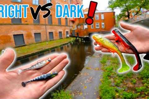 Bright VS Dark Lures (URBAN Fishing Challenge!)