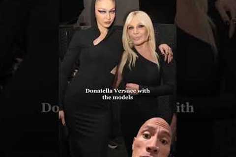 Donatella Versace with the models Celebrities #celebrities #celebrity #celebritynews #shorts