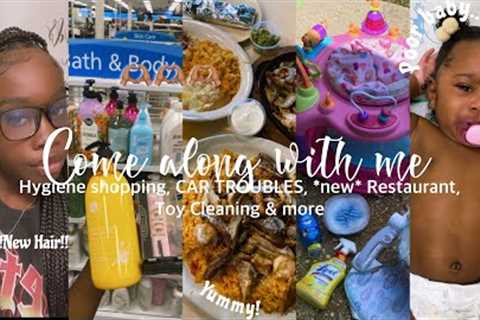 Come Along Wit Me 🤍Hygiene shopping, CLEANING baby toys, NEW Restaurant +6month APPT &amp; SHOTS