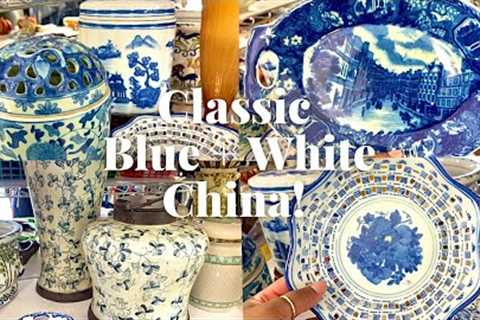 🍂COZY GOODWILL SHOP WITH ME | goodwill was loaded with vintage blue and white china!