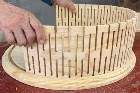 Creative Woodworking Project Make A Difference For Your Tea Table // Make A Unique Rotating Drawer