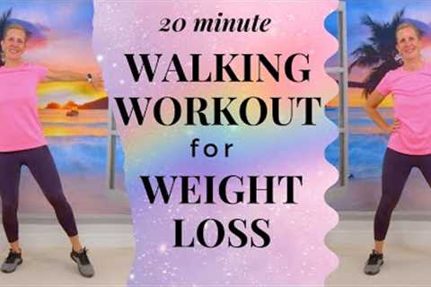 20 minute Walking Workout for Weight Loss | Walk at Home Full Body