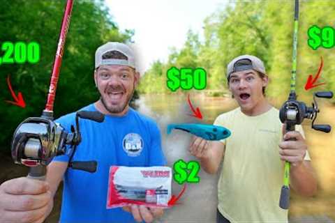 Cheap Gear, Expensive Lures vs Expensive Gear, Cheap Lures Fishing Challenge!