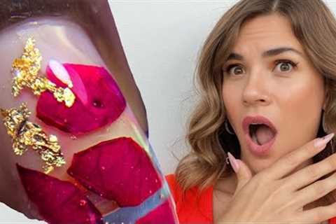I Tried Real Rose Encapsulated Manicure 🌹MelodySusie New E-file &amp; Gift Box