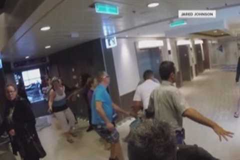 Cruise ship caught in extreme storm