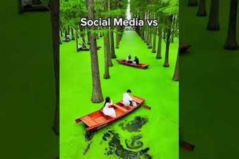 Social Media Expectations vs Reality 😂 #travel #explore #nature #fyp #shorts #adventure