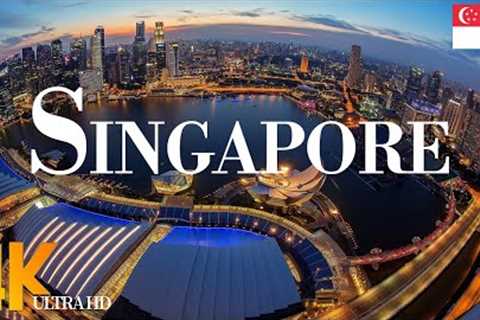 Singapore 4K drone view • Amazing Aerial View Of Singapore | Relaxation film with calming music