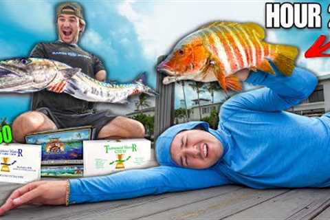 24 HOUR MONSTER FISH CATCHING CHALLENGE!
