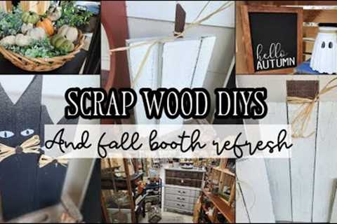 SCRAP WOOD DIYS for Fall and Halloween | Fall Booth Refresh | Scrap Wood Projects