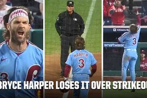 😱 Bryce Harper tosses helmet into stands after being ejected | MLB on ESPN